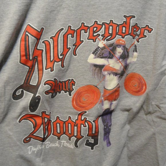Pirate Girl Surrender your Booty Daytona Beach Fl Fun T~EUC~ - Picture 4 of 5